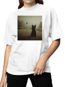Golf Course Dog in Morning Mist Women's T-shirt