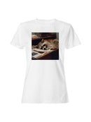 Sleepy Raccoon Office Desk Decor Women's T-shirt