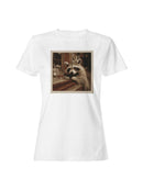 Vintage Raccoon with Drink Women's T-shirt