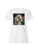 Retro Futuristic Poodle Portrait Women's T-shirt