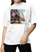 Panda Skateboarding Adventure Women's T-shirt