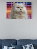 Retro Futuristic Cat Art UN Poster