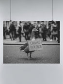Goose with "Choose Violence" Sign UN Poster
