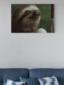 Sloth Golfing Fun Illustration UN Poster