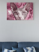 Sphynx Cat with Pink Glitter Spheres UN Poster