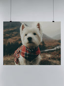 Highland Terrier in Plaid UN Poster