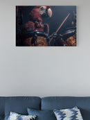Parrot Playing Drums in Concert UN Poster