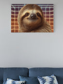 Retro Futuristic Sloth Grid UN Poster