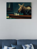 Moose in Diner Surreal Artwork UN Poster