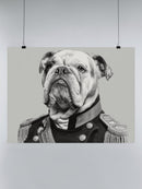 Noble Bulldog Officer Portrait UN Poster