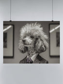 Poodle President Suit Photo Art UN Poster