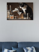 Feline Bartender Mixes a Martini UN Poster