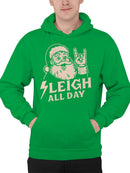 Rockin' Santa Sleigh All Day Men's Hoodie
