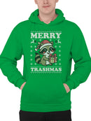 Merry Trashmas Raccoon Sweater Men's Hoodie