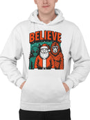 Believe: Santa, Alien, Bigfoot Men's Hoodie