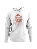 Festive Raccoon with Santa Hat Men's Hoodie