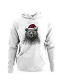 Santa Bear with Christmas Hat Men's Hoodie