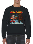 Santa vs Krampus Showdown Men's Sweatshirt