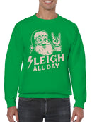Rockin' Santa Sleigh All Day Men's Sweatshirt