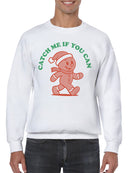 Gingerbread "Catch Me" Holiday Fun Men's Sweatshirt