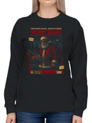 Silent Night Horror Holiday Design Women's Sweatshirt