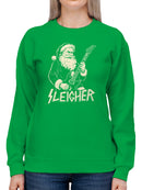 Santa Rock Sleigher Graphic Women's Sweatshirt