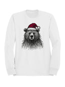 Santa Bear with Christmas Hat Women's Sweatshirt