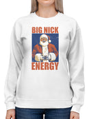 Big Nick Energy Vintage Santa Women's Sweatshirt