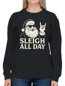 Santa Cool Sleigh All Day Women's Sweatshirt