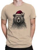 Santa Bear with Christmas Hat Men's T-shirt