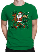 Santa, Elf, Reindeer Holiday Cheer Men's T-shirt