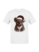 Festive Koala in Santa Hat Men's T-shirt