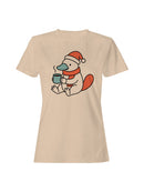Warm Platypus Holding Coffee Women's T-shirt