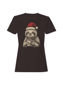 Cozy Christmas Sloth with Cocoa Women's T-shirt
