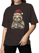 Cozy Christmas Sloth with Cocoa Women's T-shirt