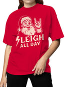 Rockin' Santa Sleigh All Day Women's T-shirt