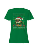 Festive Capybara Christmas Sweater Women's T-shirt