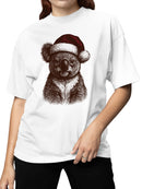 Festive Koala in Santa Hat Women's T-shirt