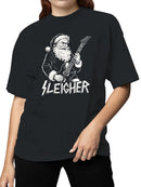Rocking Santa Sleigher Design Women's T-shirt
