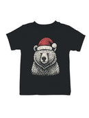 Festive Bear in Santa Hat Youth's T-shirt