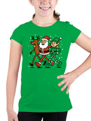 Santa, Elf, Reindeer Holiday Cheer Youth's T-shirt