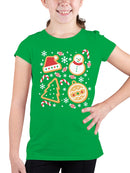 Festive Christmas Cookie Design Youth's T-shirt