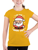 Santa on the Nice List Youth's T-shirt