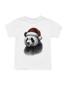 Festive Panda in Santa Hat Youth's T-shirt