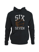 Sports-Themed "Six Seven" Graphic Men's Hoodie