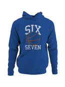 Sports-Themed "Six Seven" Graphic Men's Hoodie