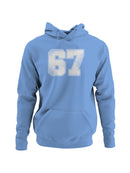 Retro Style Number 67 Design Men's Hoodie