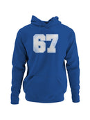 Retro Style Number 67 Design Men's Hoodie