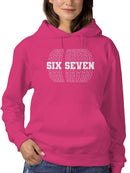 Six Seven Bold Typography Design Women's Hoodie