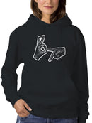 Hand Sign OK Point Gesture Women's Hoodie